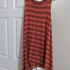 LOGO Layers Lori Goldstein Striped Asymmetric Hem